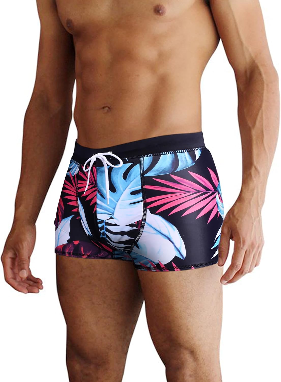 COOFANDY Men's Square Leg Swim Briefs Tight Swim Trunks Swimsuit Athletic Bathing Suit Swimwear with Liner