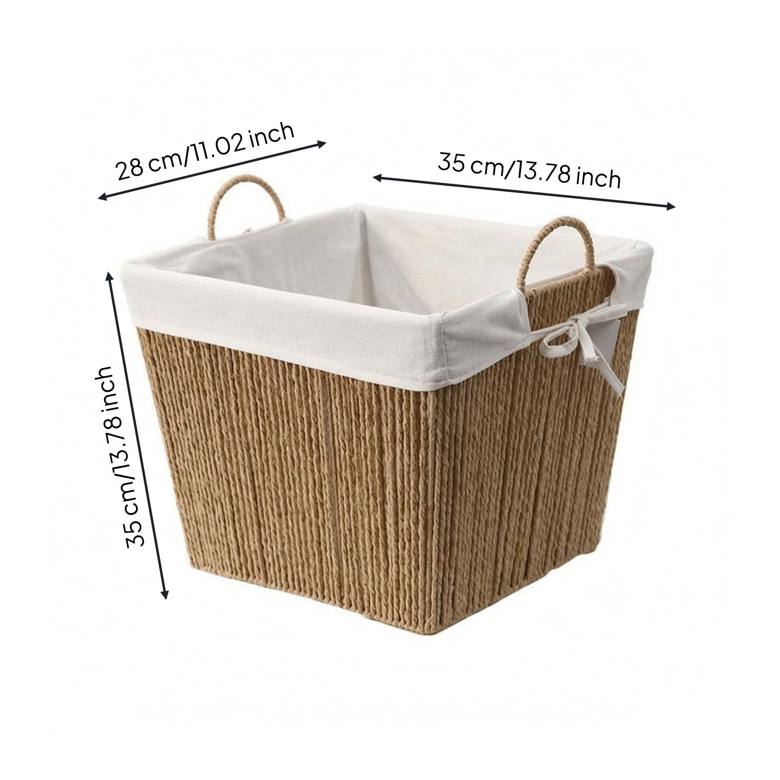 Cesta Portaoggetti con Manici Robusto, L