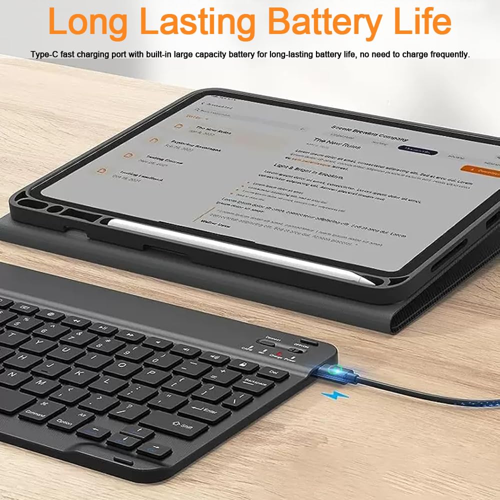 iPad 11/10th Gen Keyboard Case - Black -7 iPad 11/10th Gen Keyboard Case - Black -7