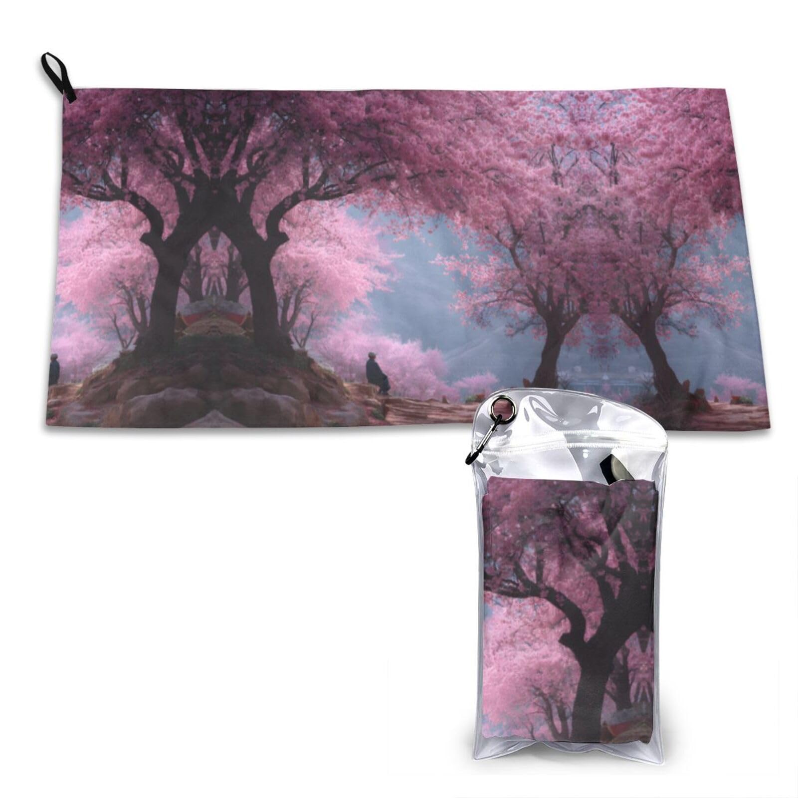 Wxwjshmgc White Cherry Blossoms Print Cooling Towel, Gym Towel,Cooling Towels For Neck, Soft Breathable Travel Cool Towel,Sports Towels For Gym,Camping