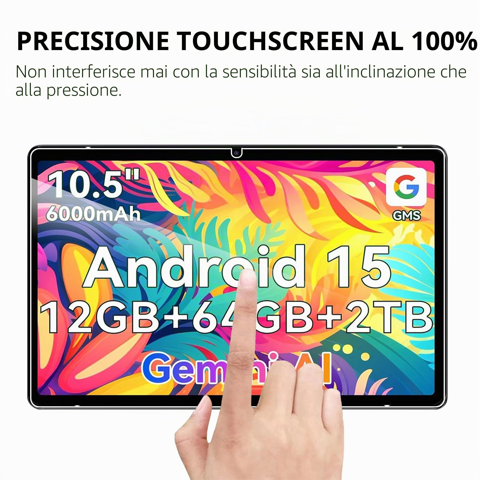 Vetro Temperato Per TABWEE T60 Pro 13.4” (2 Pezzi) – 9H, Anti-graffio, Senza Bolle, HD Trasparente