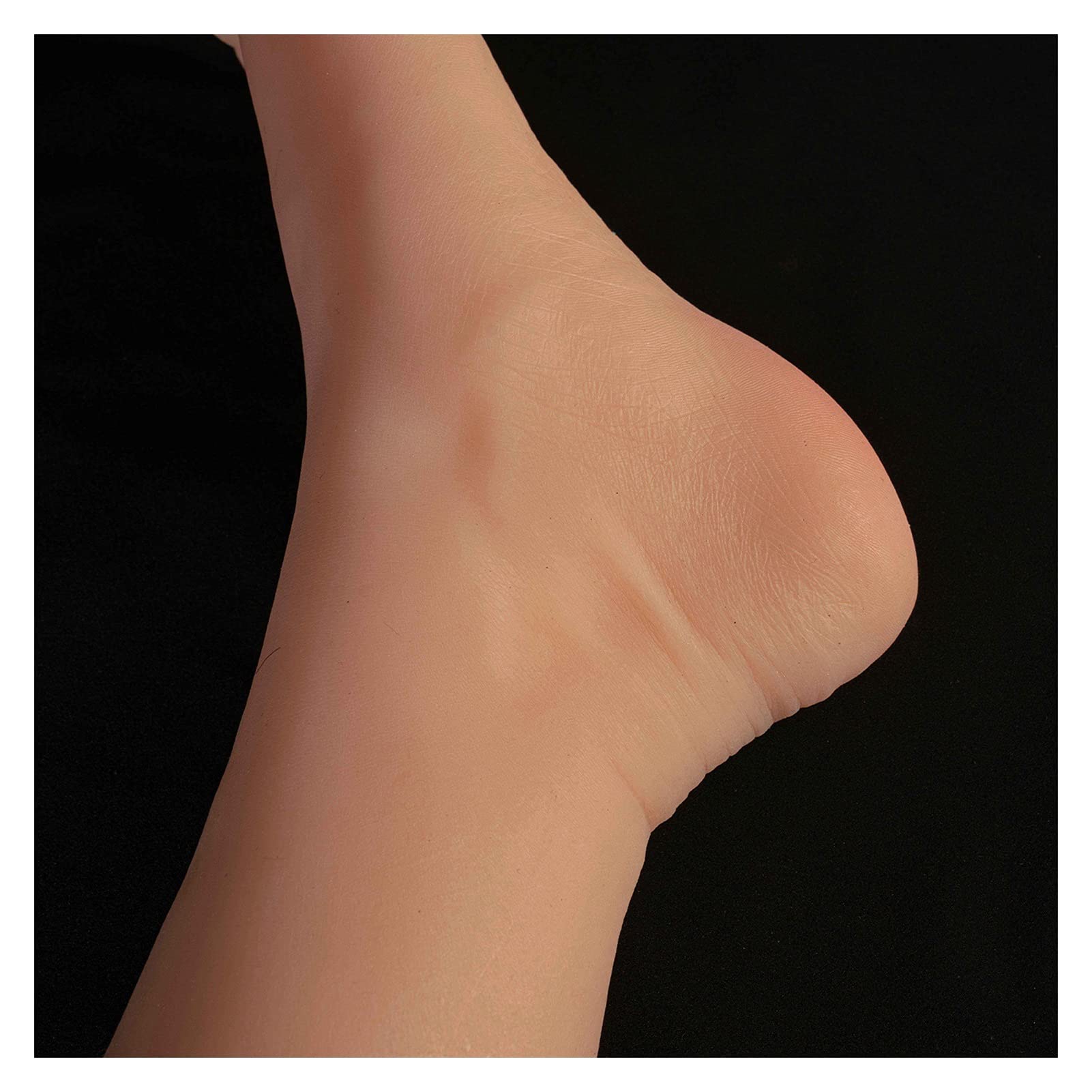 Model stóp Manekin 40 UE. Silikonowa kobieta boso fałszywy dla pończochy sztuki gwóźdź wyświetlacz manicure tarsel człowieka(Wheat Toes bone,Right foot)
