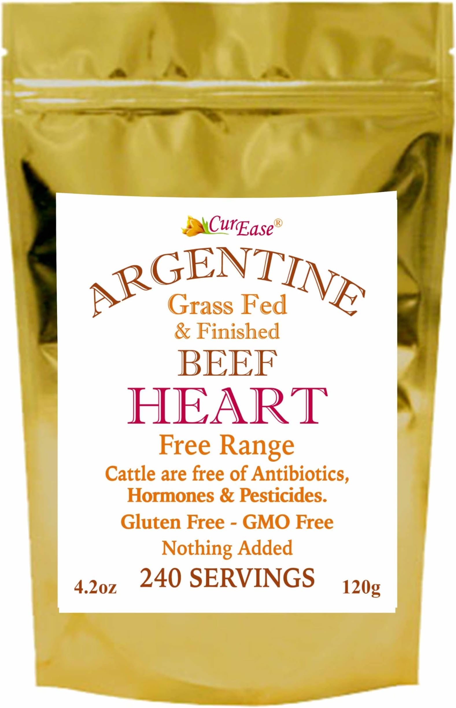 Beef Heart Powder from Argentine Bovine (Beef) 4.2 oz Bag