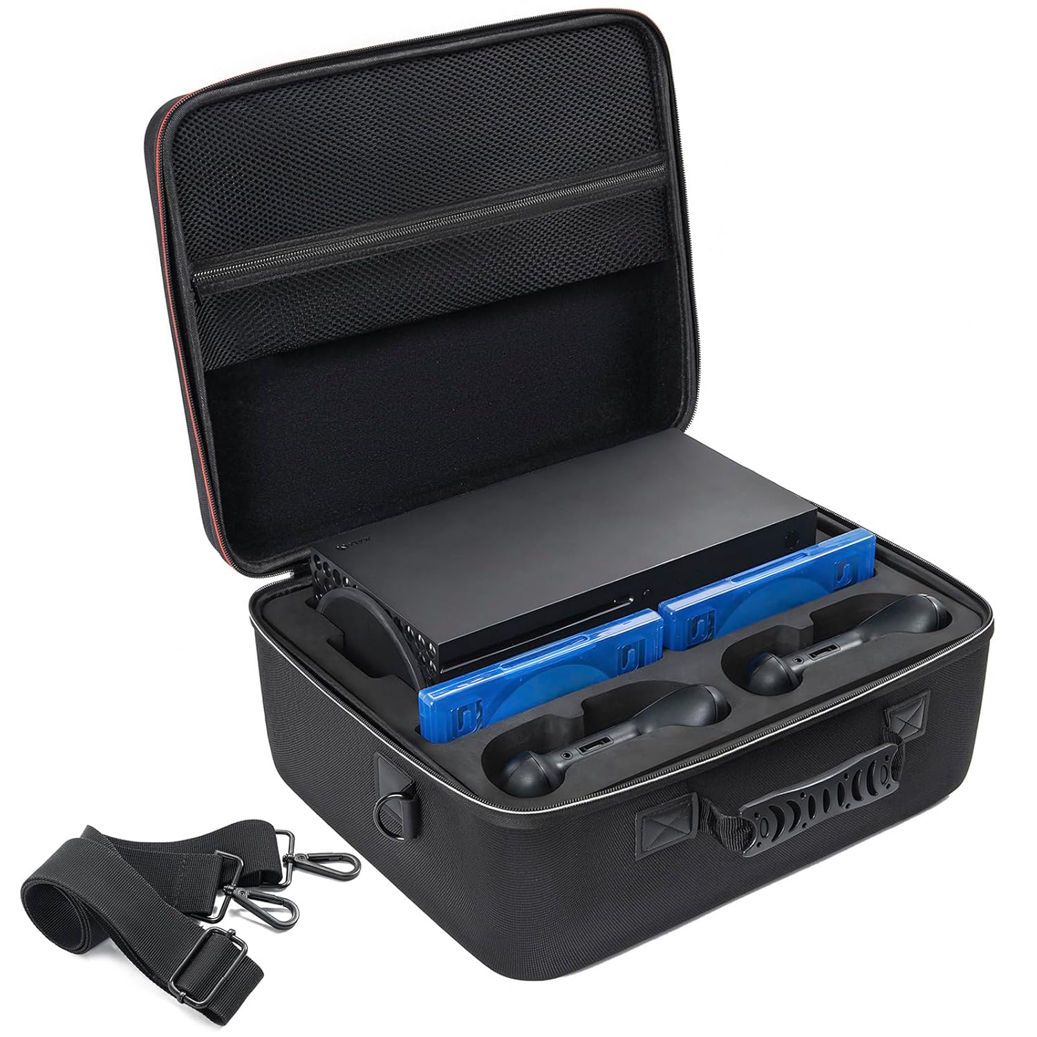 LASUK Hard Carrying Case Compatible Xbox Series X, Travel Professional bag Protective for Xbox Series X Console, Controllers, Cables and Other Accessories