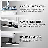 Vista 6 de Espejo para ducha que no se empaña, Plateado