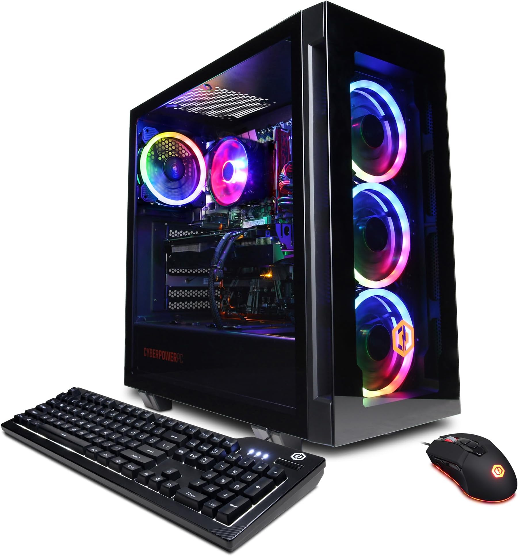 CyberpowerPC Gamer Master Gaming PC, AMD Ryzen 5 7600 3.8GHz, GeForce RTX 4060 8GB, 16GB DDR5, 500GB NVMe SSD, Wi-Fi Ready & Windows 11 Home (GMA2700A)
