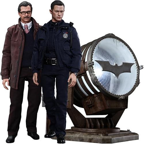 Obra maestra de la película Escala 16 John Blake y Jim Gordon con señal de murciélago