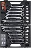 KS Tools 503.4960 GEARplus RINGSTOP ratchet ring wrench set 30 pieces with adapter