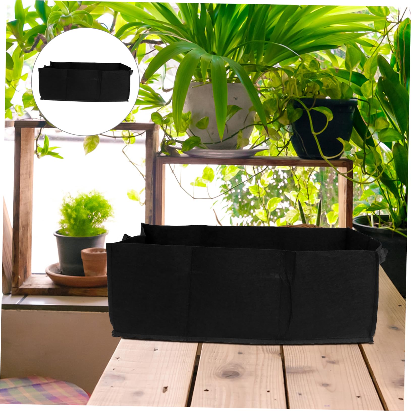 Milisten 6stücke Pflanzbeutel für Gemüse und Blumen Wiederverwendbar und Leicht für Balkon und Garten mit Guter Drainage und Wurzelatmung Große Quadratisch