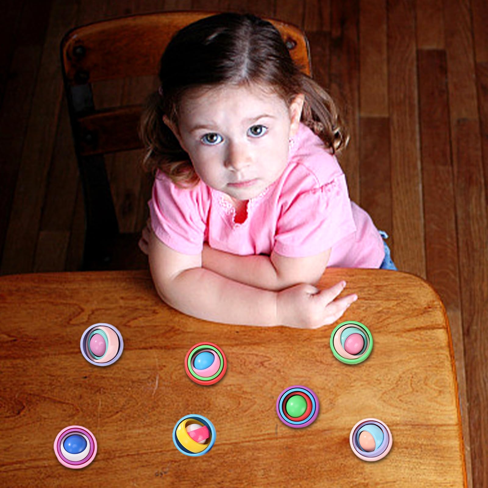 Gyro Fidget,Jouet Gyro Fidget,Gyroscope à Boule, Jouets Fidget du Bout des Doigts | Gyroscope Hand Fidget, Robuste et innovant pour l'école et Les Bureaux