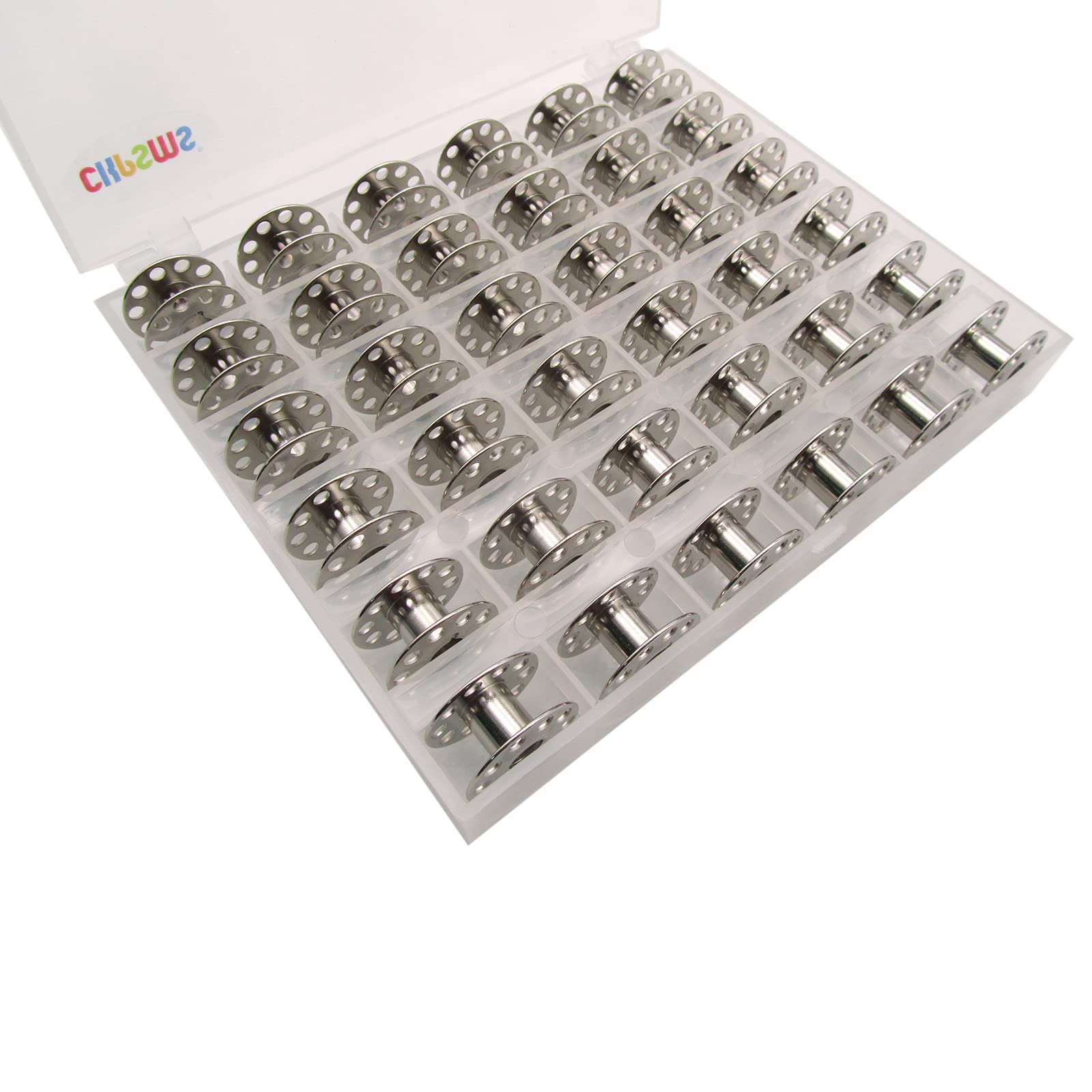 CKPSMS Brand - Metal BOBBINS #2518=SA156 Compatible with/Replacement for Singer Brand Class 15 15-91 237 239 177 4423 4452 9960 (36PCS+Box)