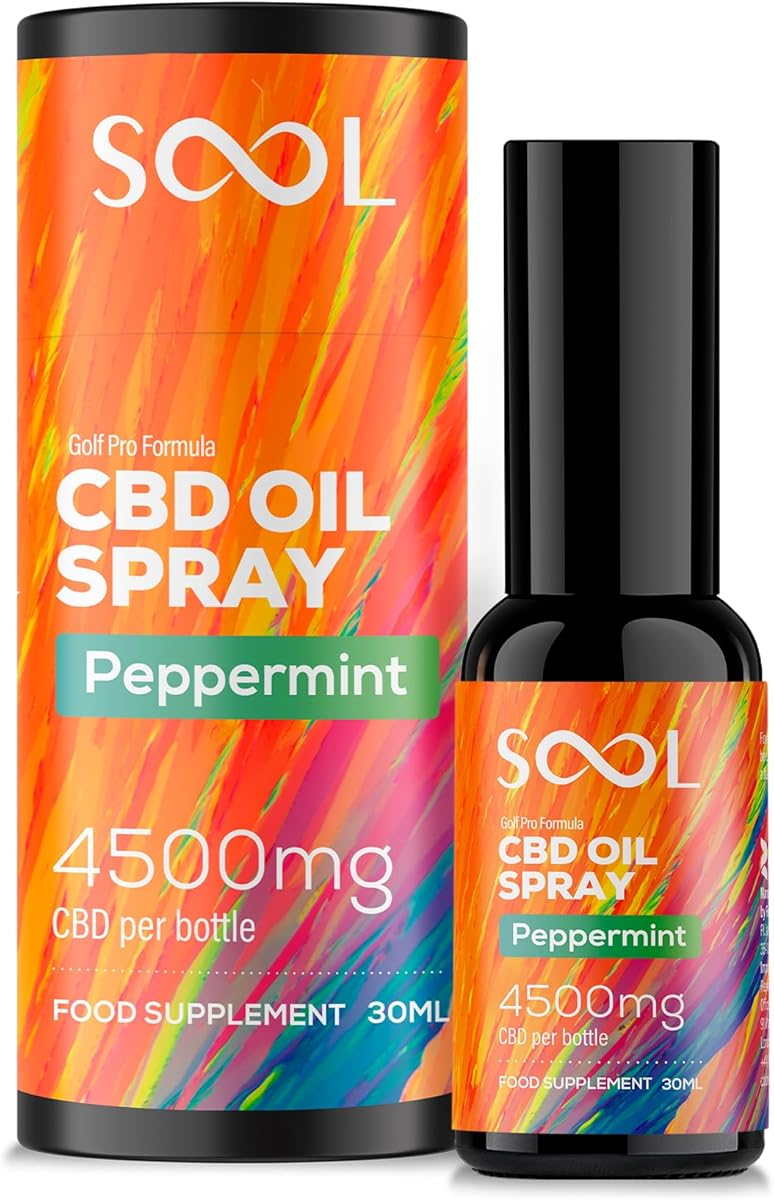 SOOL CBD Oil Spray 4500mg 30ml, Peppermint Flavour High Strength CBD | Hemp Oil CBD Spray | Broad Spectrum CBD Drops | CBD Sleep, Anxiety & Stress Relief Cannabidiol CBD Oil - 0thc* cannabidiol Oil