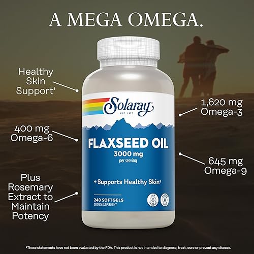 Miniatura 3 de Solaray Aceite de linaza gel blando Btl-plástico 1000 mg 240 unidades