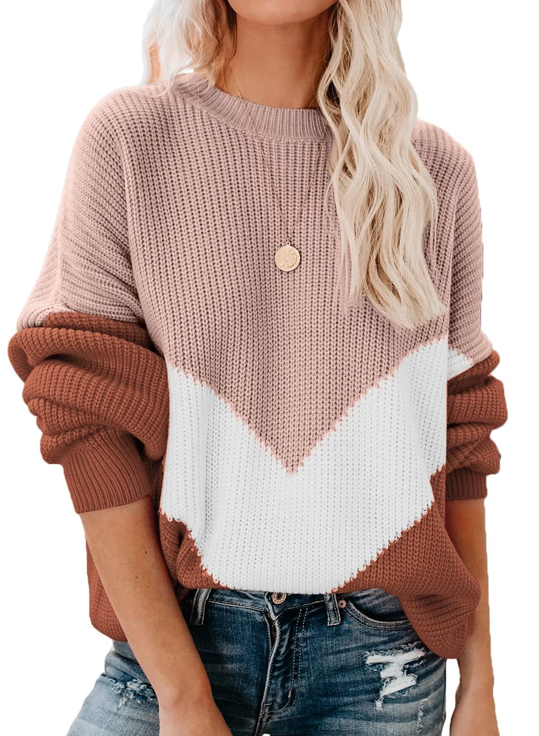 Pullover Damen Herbst Winter Elegant Strickpullover Oversize Langarm Pulli Sweatshirt Oberteile Women's Jumpers