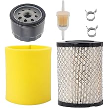 Z355E Air Filter Oil Filter Replacement for John Deer Z335E Z345M Z345R Z345 Z225 Z235 Z355R E120 Z335 Z355 Z335M 17.5hp 19.5hp 20hp 21hp Engine Parts Tune Up Kit for 4648 Mower