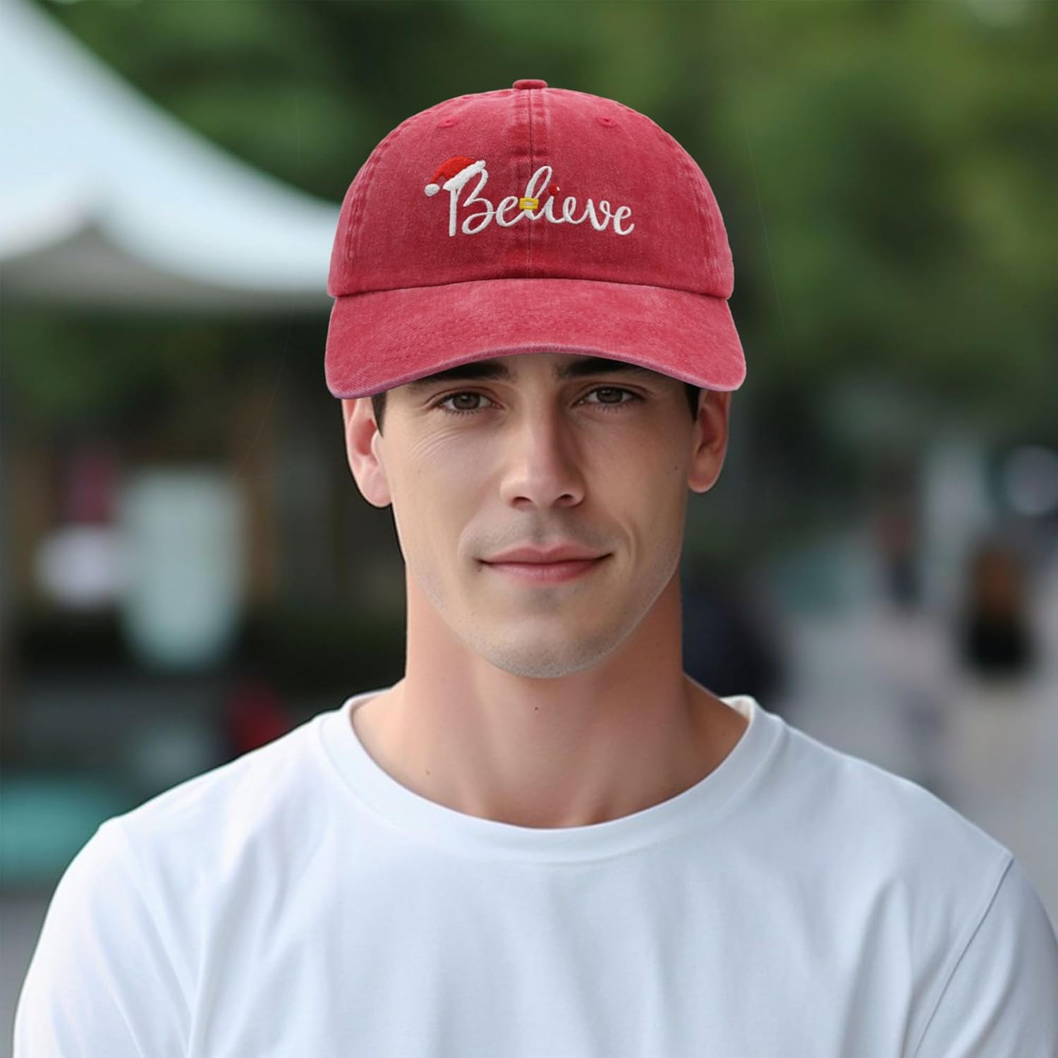 Waldeal Christmas Hat, Adjustable Embroidered Washed Merry Christmas Baseball Cap for Men Women Xmas Holiday Party - Image 6