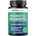 Prebiotics and Probiotics for Women & Men | Pre and Probiotics for Gut Health & Bloating Relief | Synbiotic with 20 Billion CFU Lactobacillus & Bifidobacterium | Shelf-Stable | Vegetarian | 60 Ct.