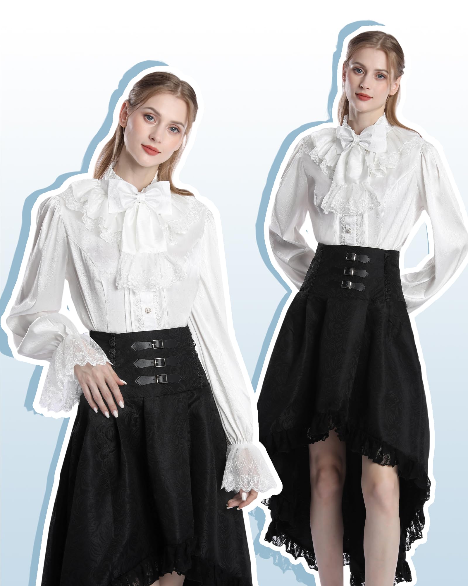 Steampunk Damen Rock Damen Knielang Gothic Rock Goth Skirt Festival Rock Piraten Rock Mittelalter Rock