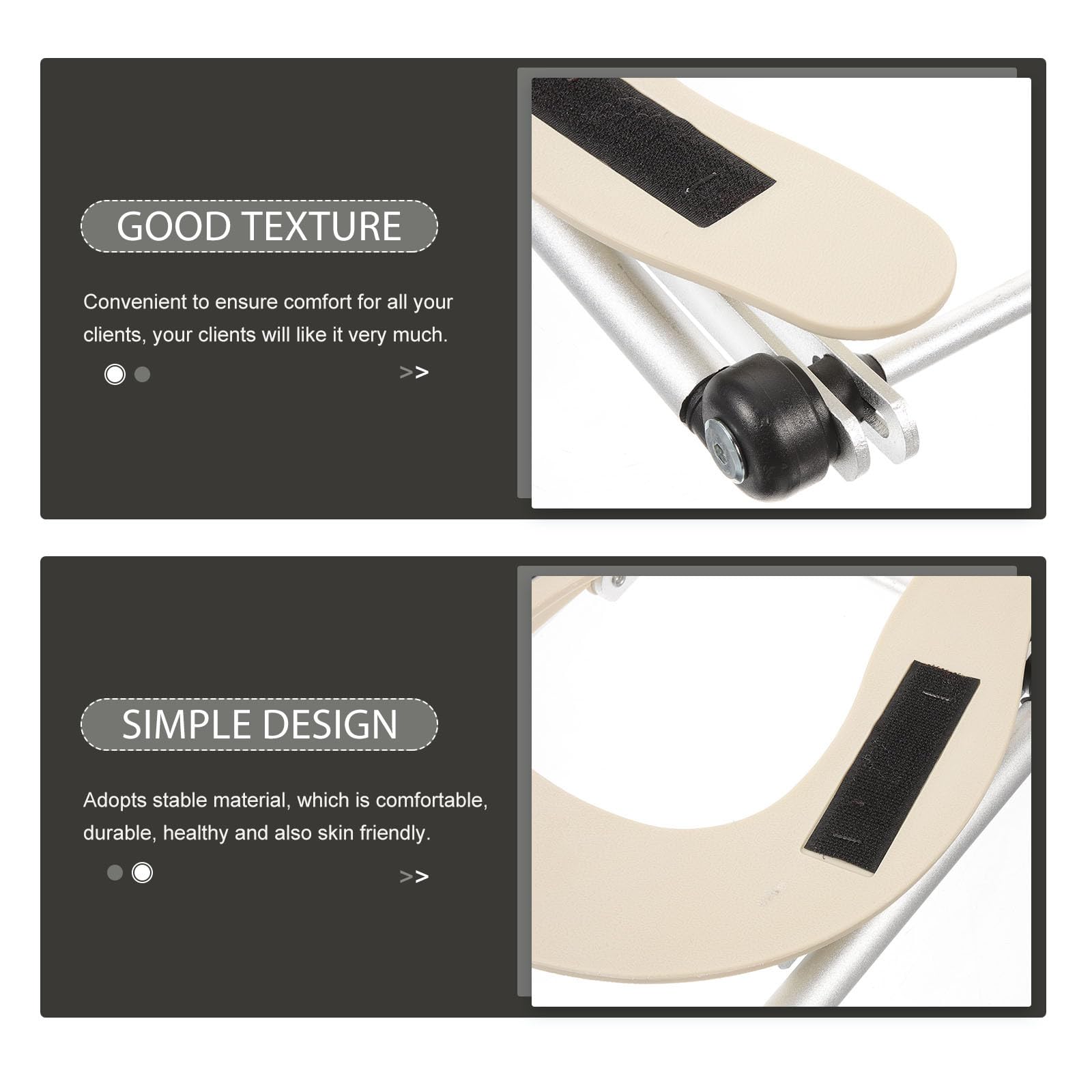 SECFOU Soporte de Reposacabezas Multifuncional Portátil de Aleación de Aluminio para Camas de Masaje y Almohadillas Obsequios, Diseño Ergonómico para Amigos y Familia