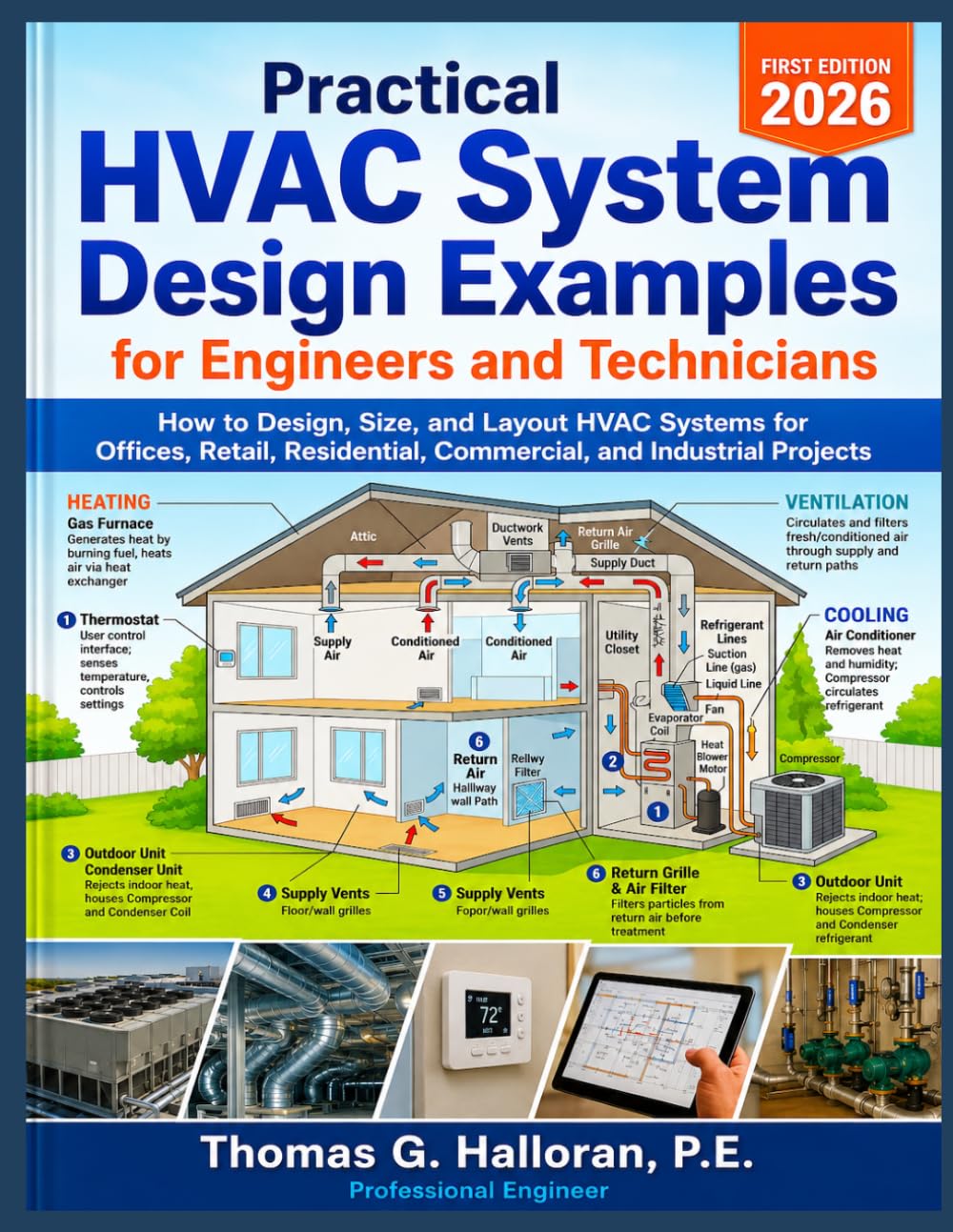 Practical HVAC System Design Examples for Engineers and Technicians: How to Design, Size, and Layout HVAC Systems for Offices, Retail, Residential, Commercial, and Industrial Projects