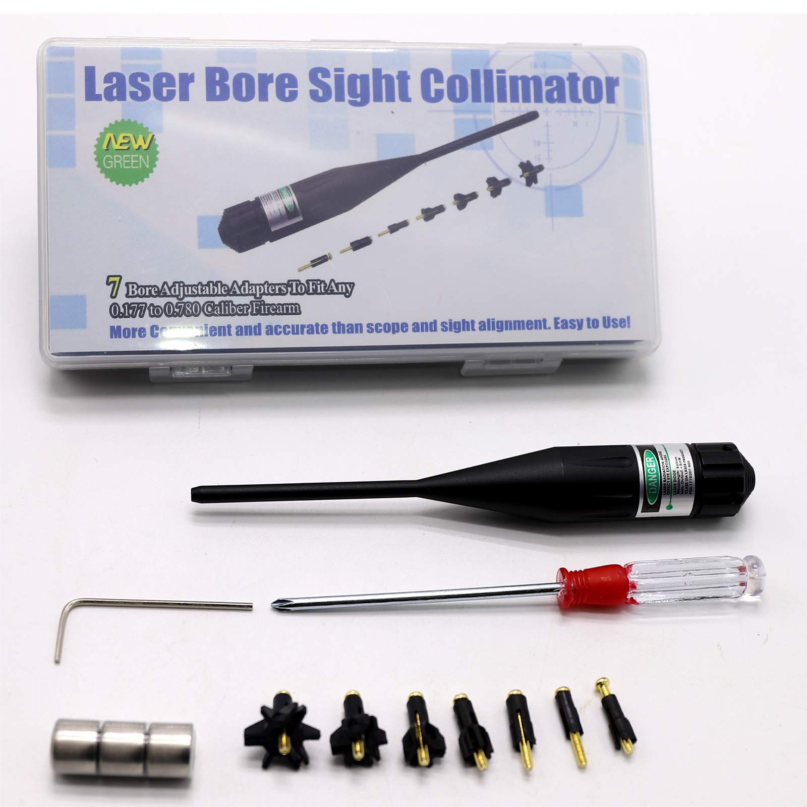 Boresighter Bore Sighter Kit pour la Chasse en Plein air fusils de Calibre .177 à .780 avec boîte de Transport