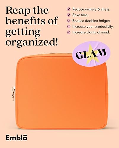 Miniatura 5 de Embla Bolsa de cosméticos  Bolsa de maquillaje, bolsa de viaje, bolsas de aseo lindo organizador de maquillaje, bolsas de nailon con cremallera,