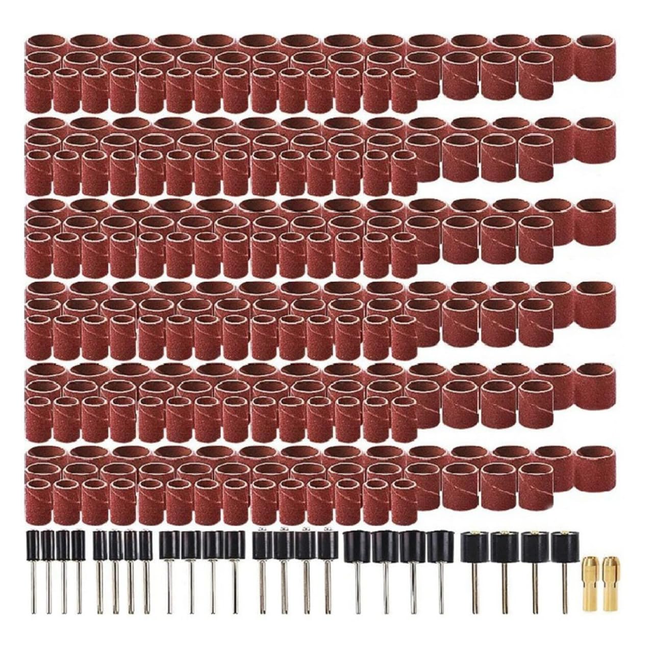 Kit de bandes abrasives de 458 pièces en alumine pour meuleuse électrique