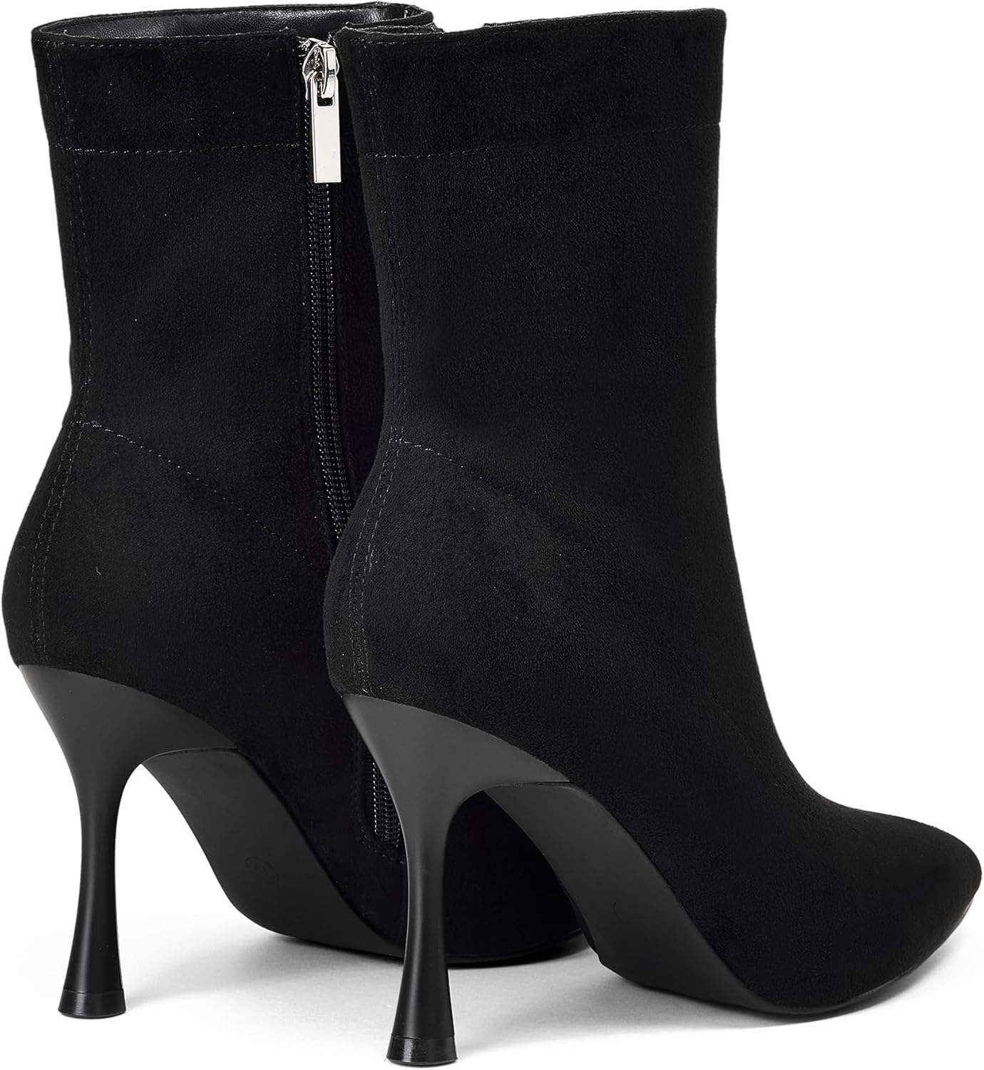 Elisabet Tang Ladies Dress Ankle boots 3.5IN Pointed toe - Mid Heel Stiletto Work Booties for Women Trendy Short Boots - Image 5