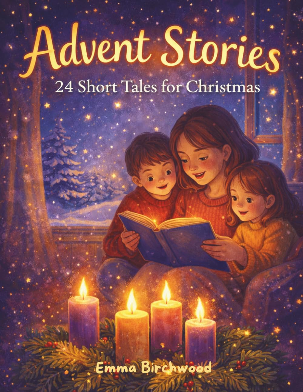 Advent Stories – 24 Short Tales for Christmas: A Read-Aloud & Coloring Book for Kids Ages 3-8