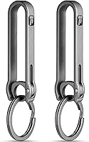 Vista 7 de FEGVE Clip de llavero de titanio para hombre, clip para llavero con trabilla para cinturón, llavero con gancho para llaves para pantalones, monedero