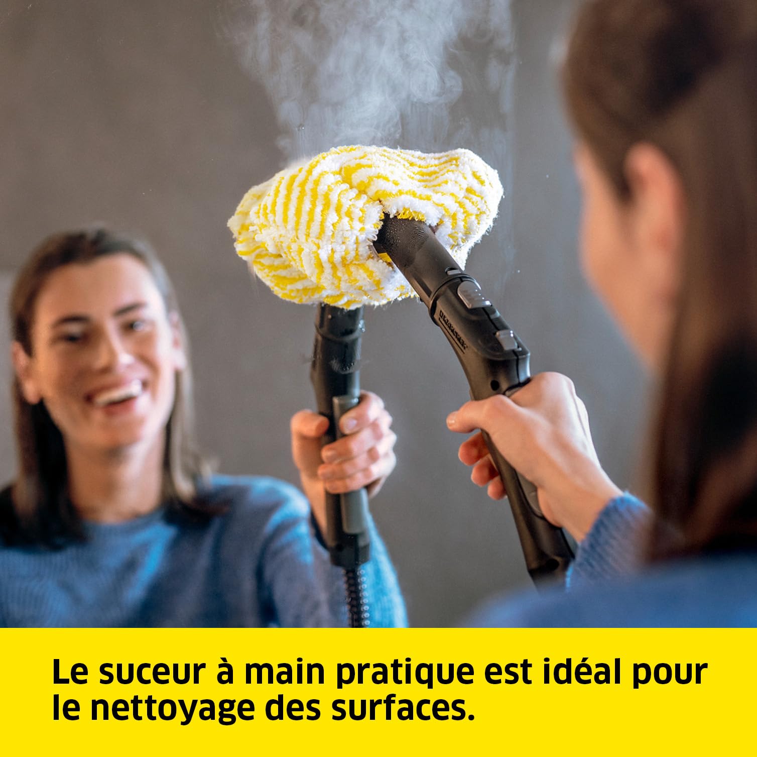 Kärcher Nettoyeur Vapeur SC 5 EasyFix Iron Plug, Blanc, Pression Vapeur : 4,2 bar, Préchauffage : 3 min, Surface : 150 m², Réservoir : 0,5 l + 1,5 l