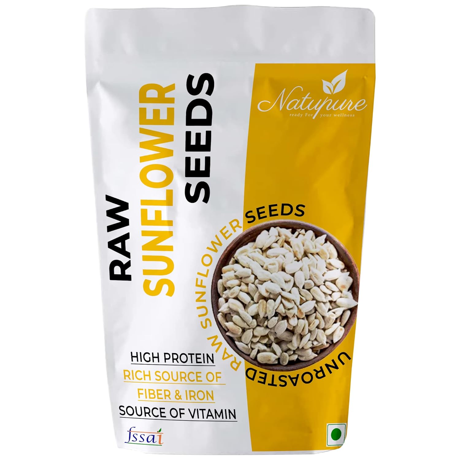 Natupure Raw Sunflower Seeds High In Protein and Fibre Healthy Seeds