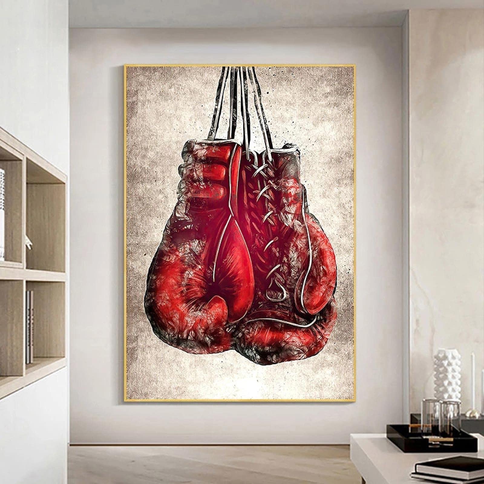 BOXER 油絵アート Amazon｜現代のグラフィティアートボクシンググローブキャンバス絵画