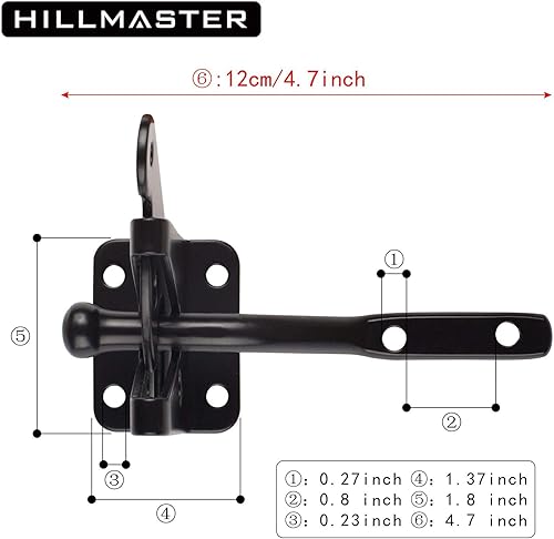 Miniatura 7 de Juego de 2 soportes resistentes contra hundimiento para cercas de madera, puertas de cobertizo, puertas de entrada, puertas de corral, ventanas de
