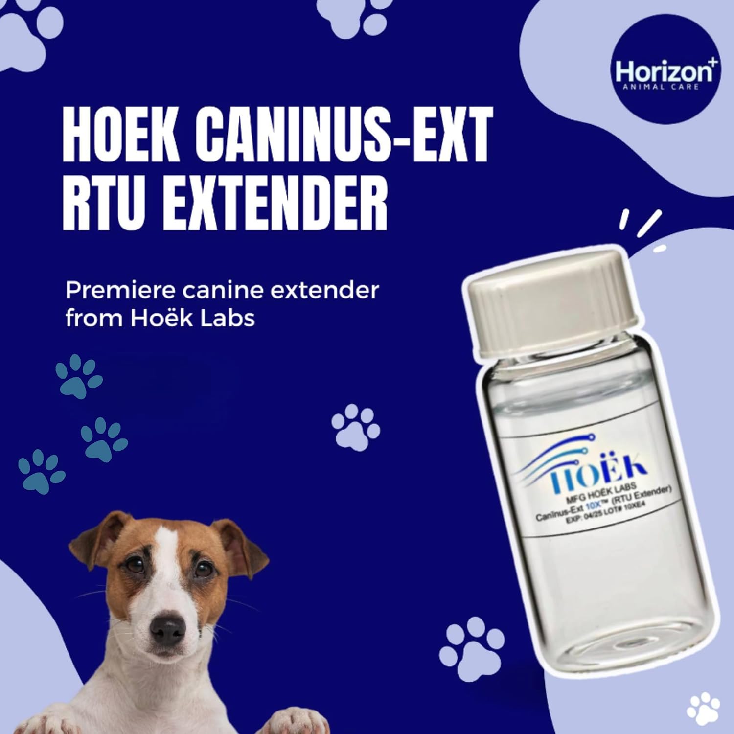 Hoëk Canīnus-EXT™ Canine Semen Extender 20ML – RTU Formula for Artificial Insemination | Egg Yolk & Dairy-Free | High Motility Retention | No Mixing Required (10x Extender)