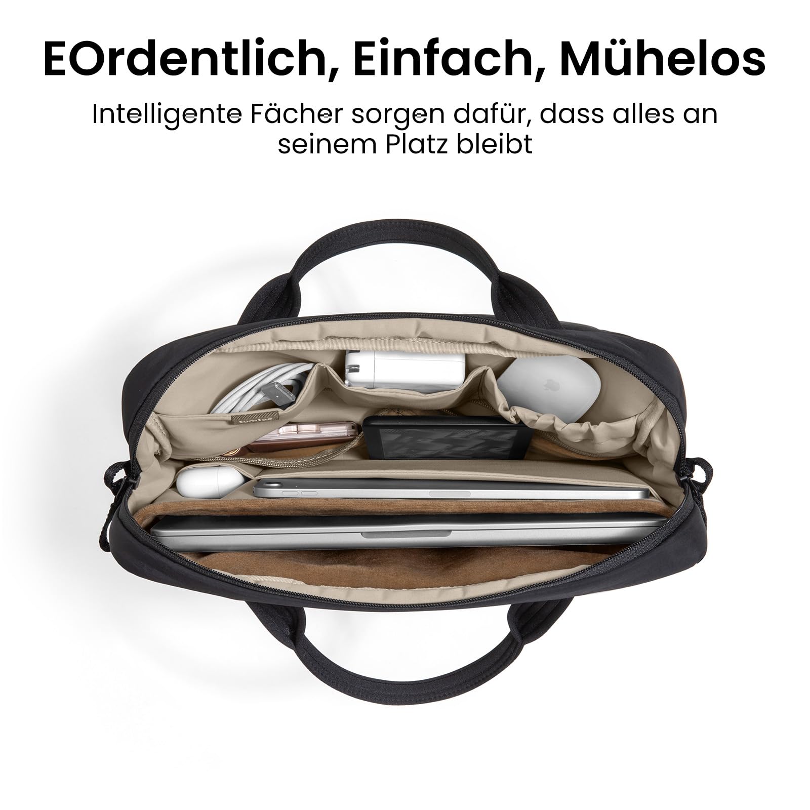 tomtoc Laptoptasche 16 Zoll, Puffy Laptop Tasche für Damen, Leichte Laptoptasche für 16 Zoll MacBook Pro M5 Pro/Max M4, Modische Laptophülle Arbeitstasche Aktentasche Handtasche für Tägliches Pendeln