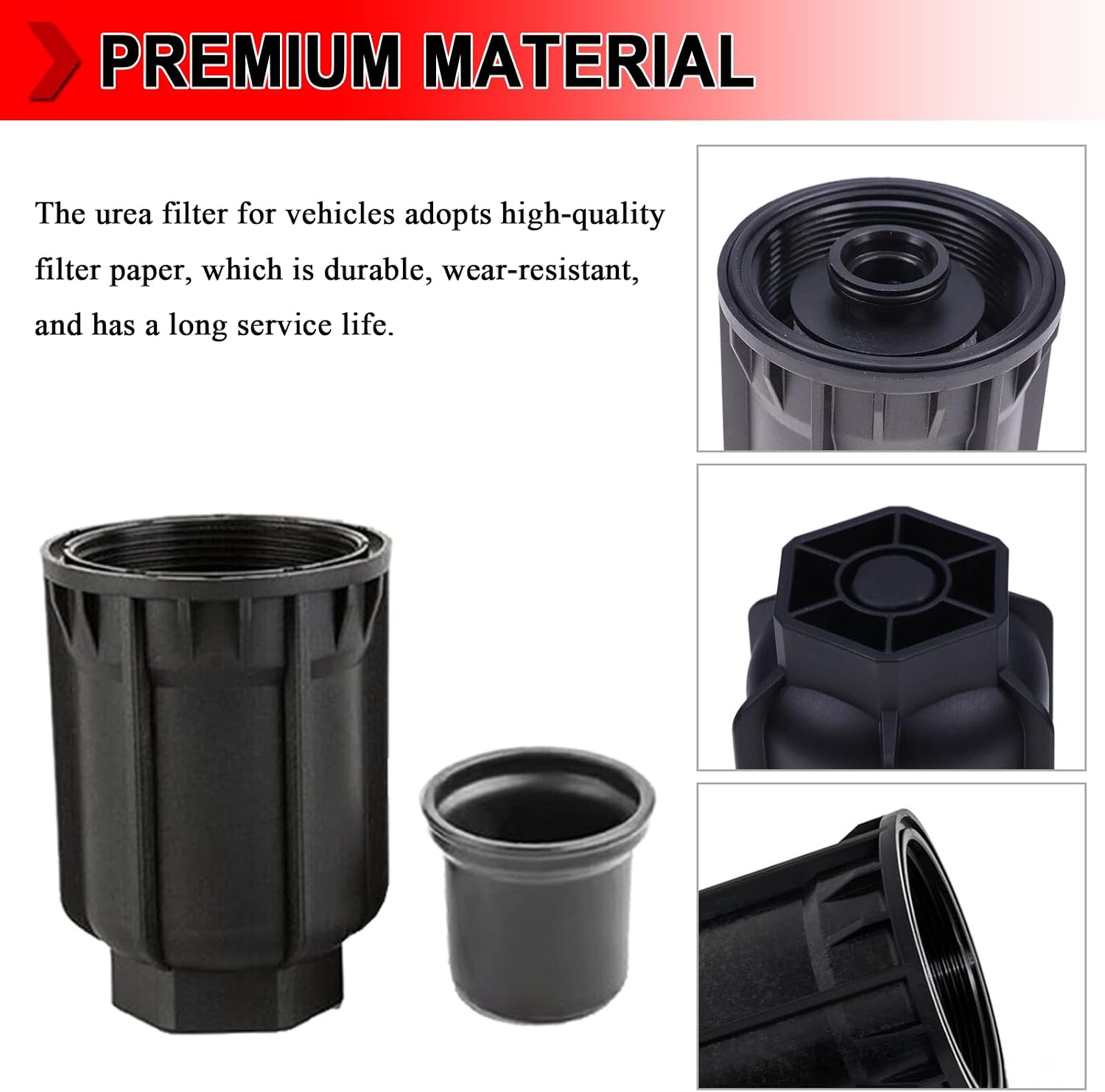 UF106 Kit of Diesel DEF Urea Filter, Car Urea Filter Diesel Fuel Filter Replacement, Cross-Reference # 4388378 2122909 1421089 A0001421089 1421089 A0001421089, Pack of 4