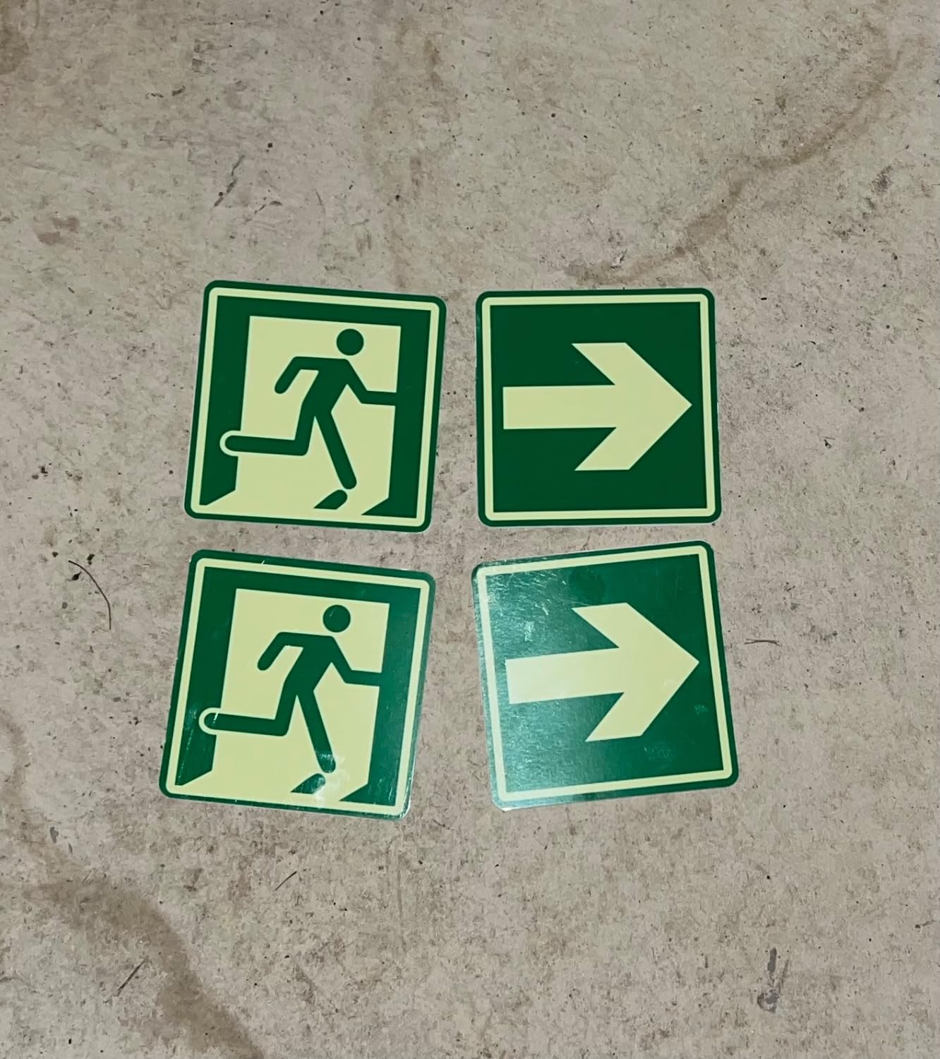 Exit Sign Rough In Acuxiaza 4 Pieces PVC Exit Sign with Direction Arrow Signs 150 x 150 mm ...