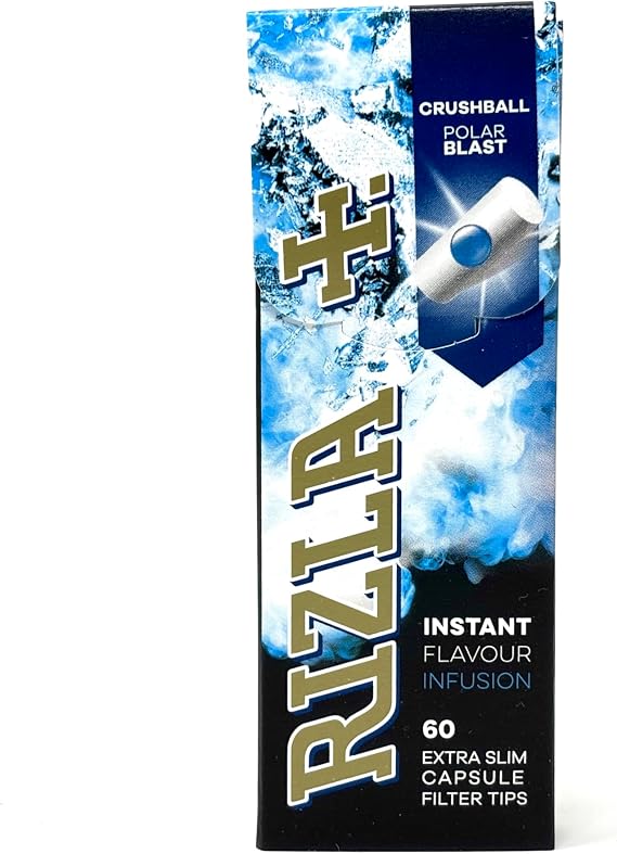 Rizla Polar Blast Crushball Filter Tips – 24 Packs – The Iconic Brand Since 1796