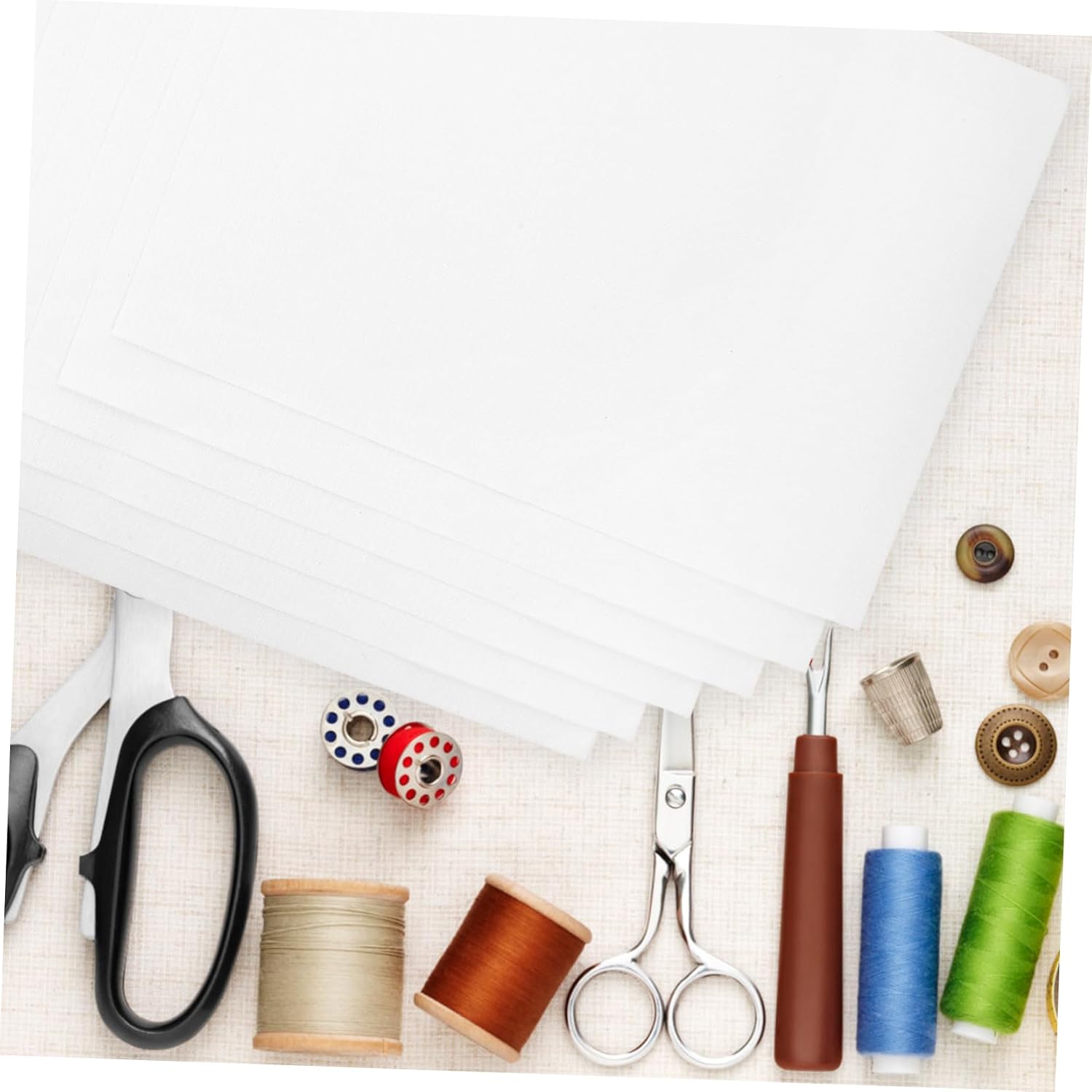 Hohopeti 6pcs Cuttable Water Soluble Embroidery Stabilizer Adhesive Backing for Portable Hand Sewing Easy to Use for Fabrics