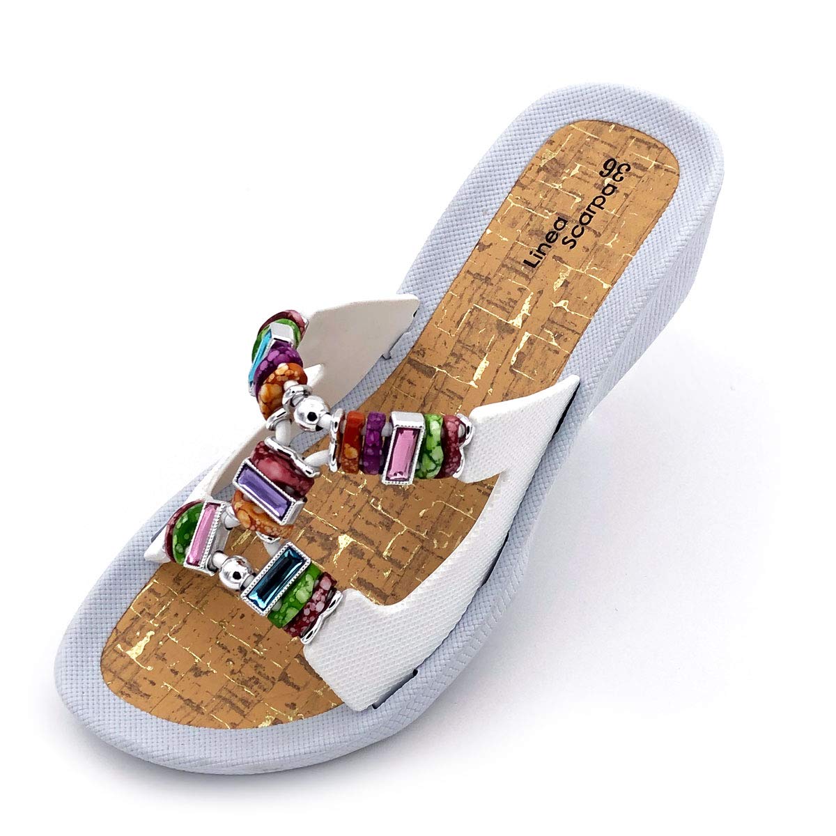 Badeschuhe Damen • Santorin • Badpantolette mit Absatz • fällt klein aus
