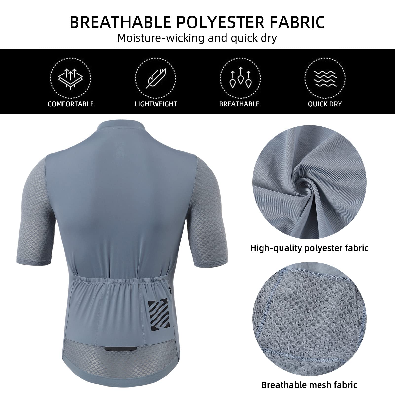 Maglia E Salopette Ciclismo Uomo - Traspirante, Imbottita, Con Tasche - Taglie S-XXL Per MTB E Strada - Foto 4