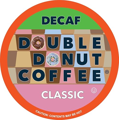 Miniatura 8 de Cápsulas de café doble donut, café descafeinado con sabor, porción única tazas cafeteras Keurig K.Cup, paquete de variedad de café filtrado, paquete