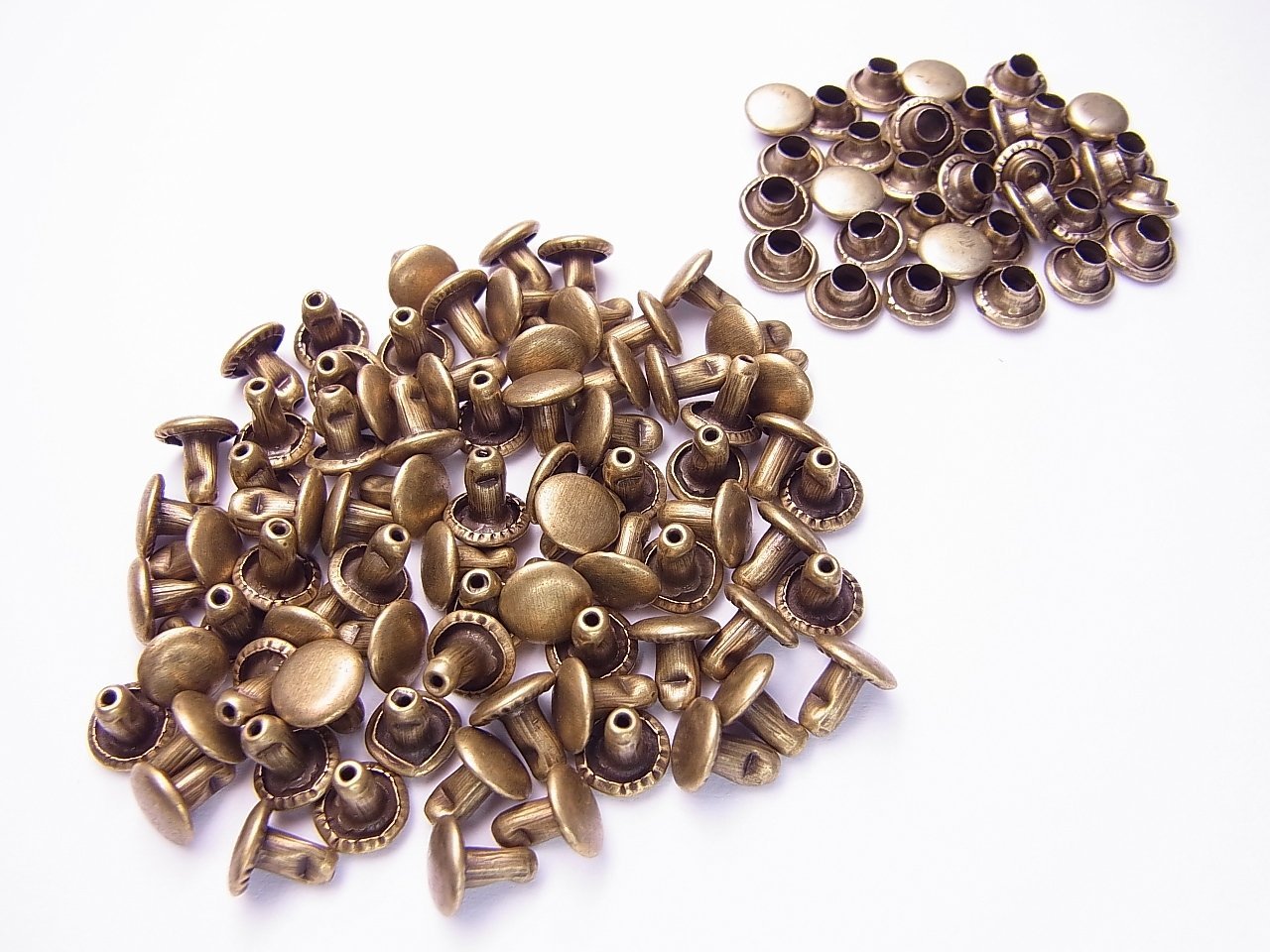 Amazon | 【jewel】両面カシメ 小 短足 頭6mm 足6mm 100個セット 