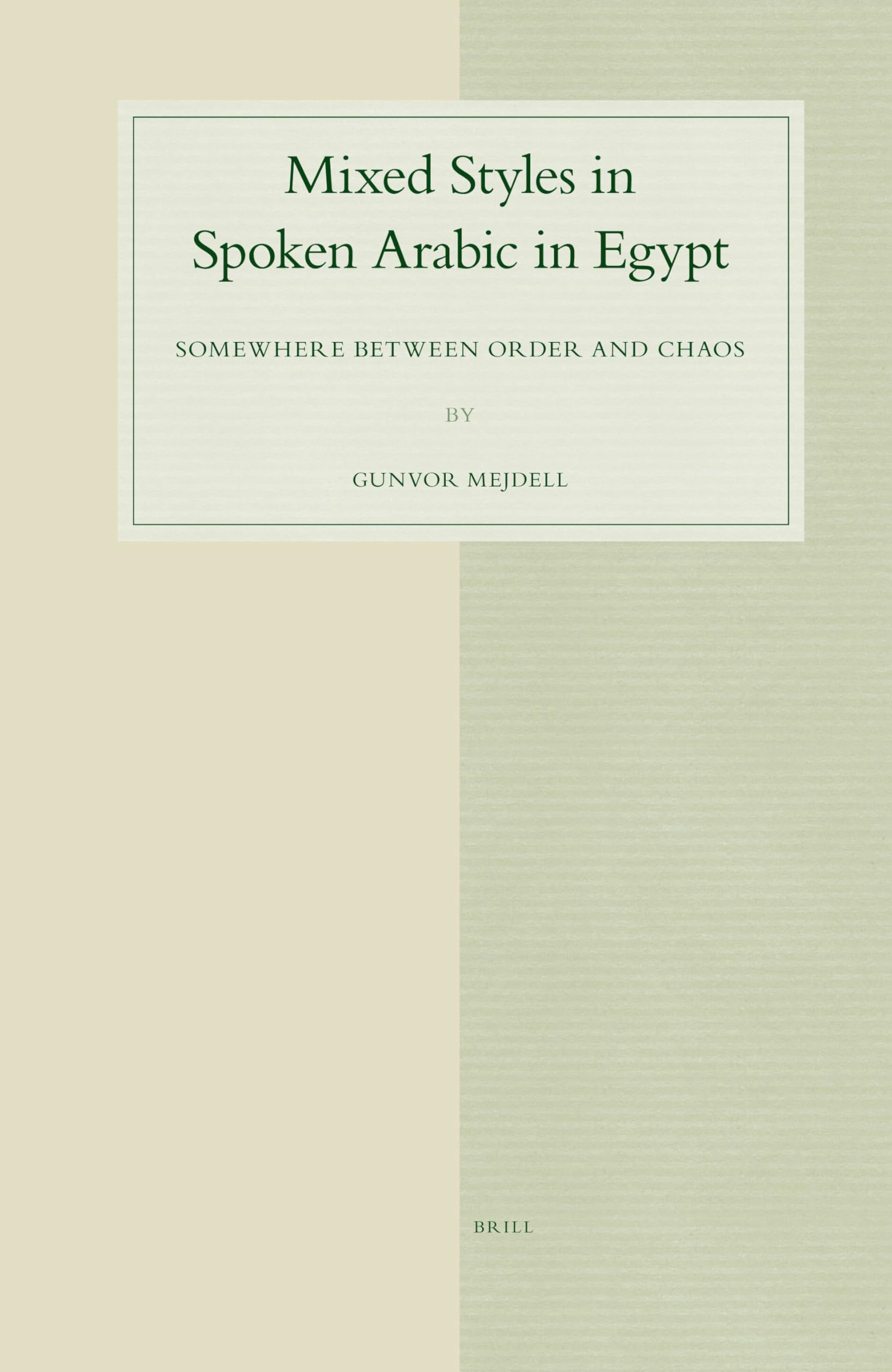 Mixed Styles in Spoken Arabic in Egypt: Somewhere Between Order and Chaos (Studies in Semitic Languages & Linguistics): 48