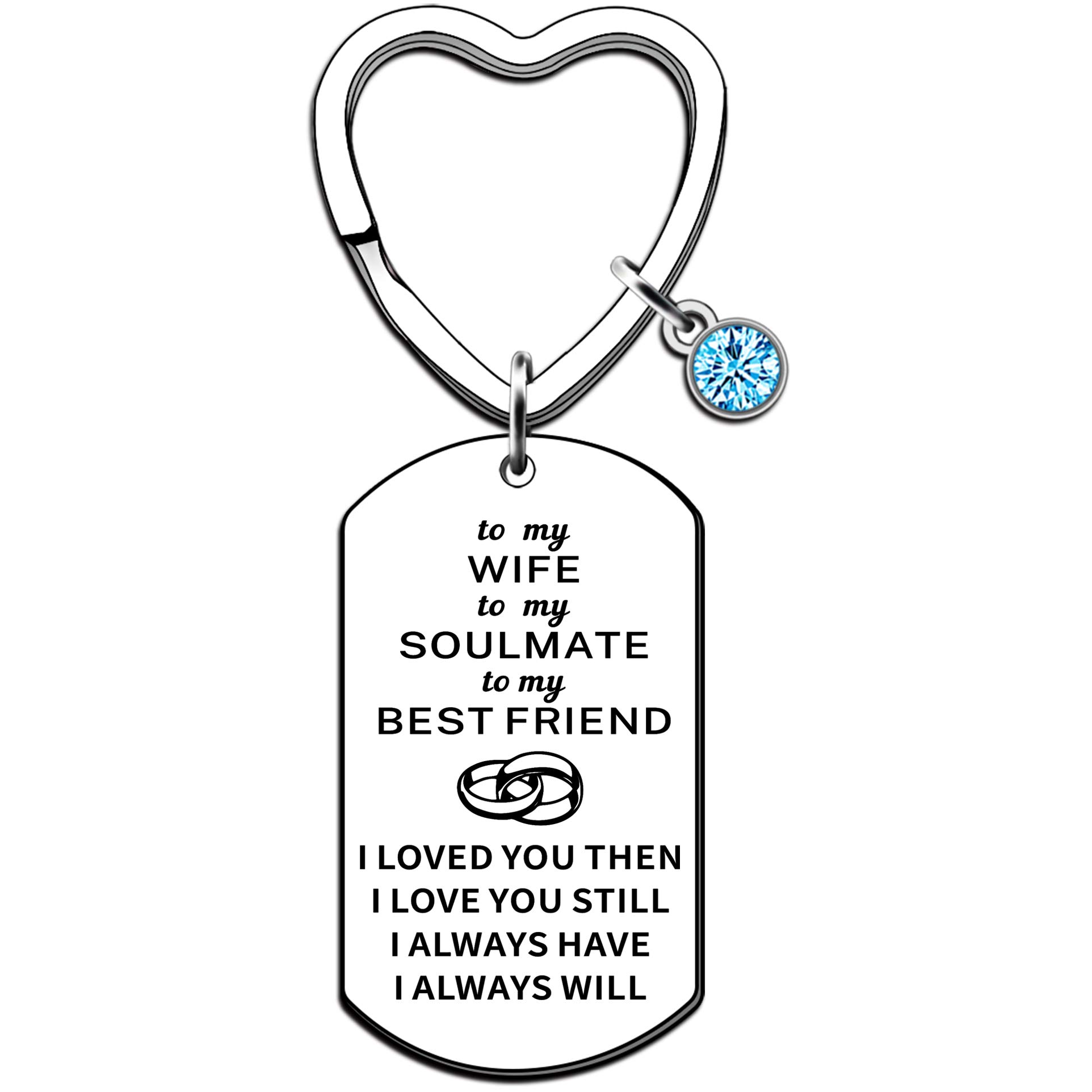 Jmimo Women's Silver Wife Keyring Gifts From Husband Anniversary Valentines Birthday Gifts For Wife Wify Bride Fiancee
