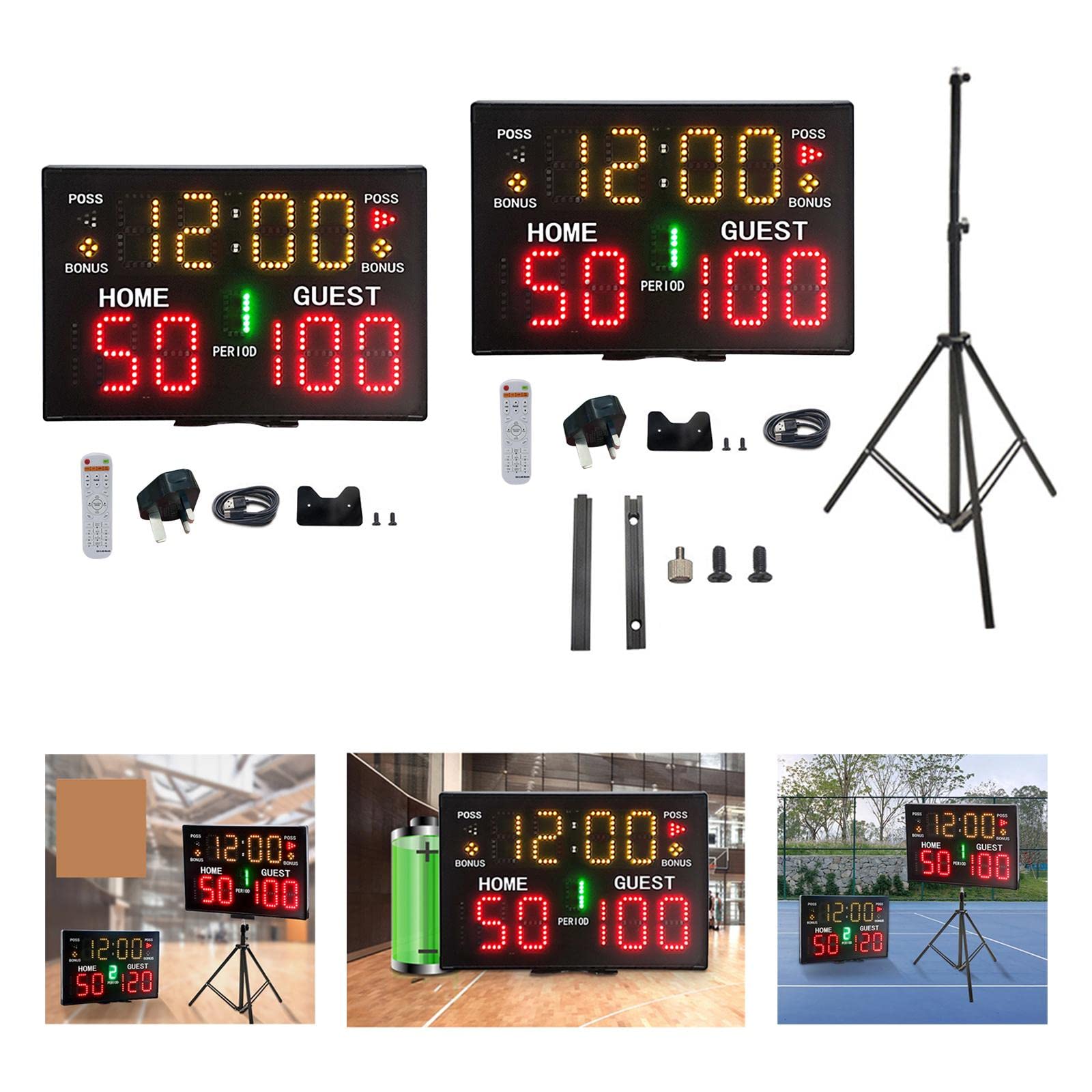 CLUB BOLLYWOOD® Tabletop Digital Scoreboard 30Meters Control Distance for Basketball Boxing Digital Scoreboard | Sporting Goods | Other Sporting Goods Other Sporting Goods | Other Sporting Goods-image-10