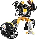 Transformers NFL Pittsburgh Steelers Steelsmash 5.5-Inch Action Figure Changes from Robot to Helmet, Football Toys for Ages 8+