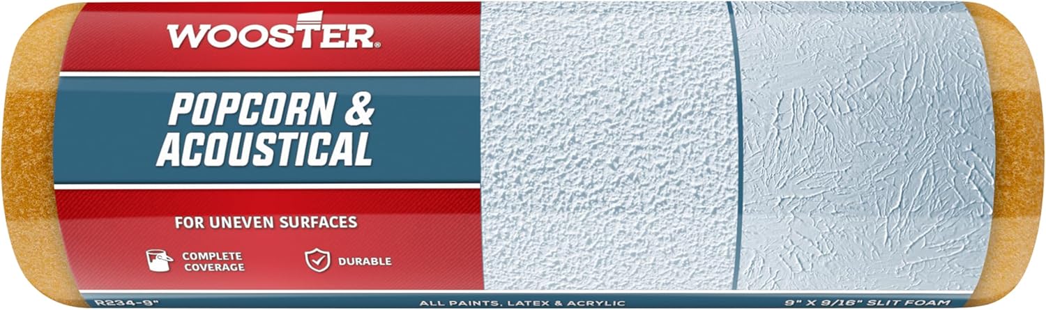 10 Pack of 9″ x 9/16″ Nap Wooster Brush Company R234 Popcorn/Acoustical Popcorn/Acoustical Roller Cover