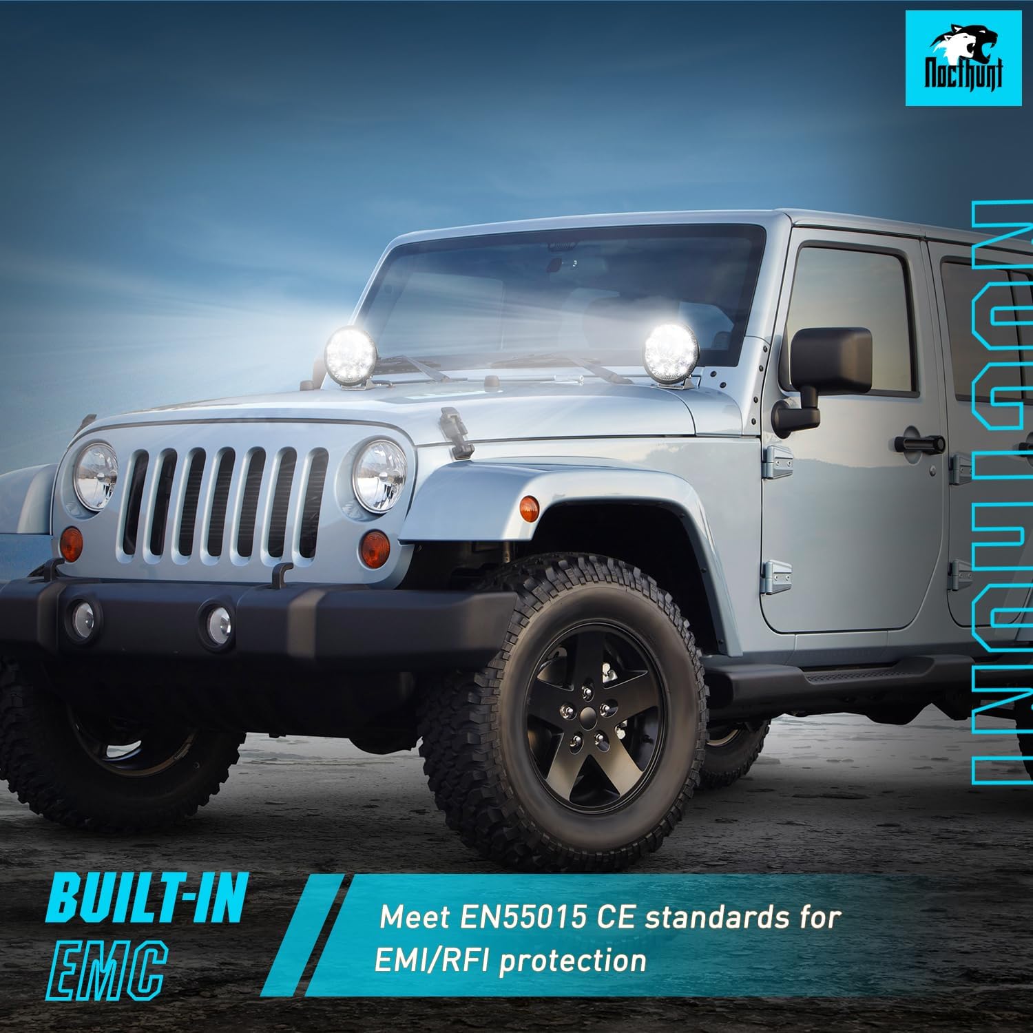 Nilight LED Light Pods 5.75 Inch 12LED Round Offroad Driving Lights 2 PCS night vision Super Bright Spotlights w/16AWG Rocker Switch Wiring Harness Kit for Truck ATV UTV